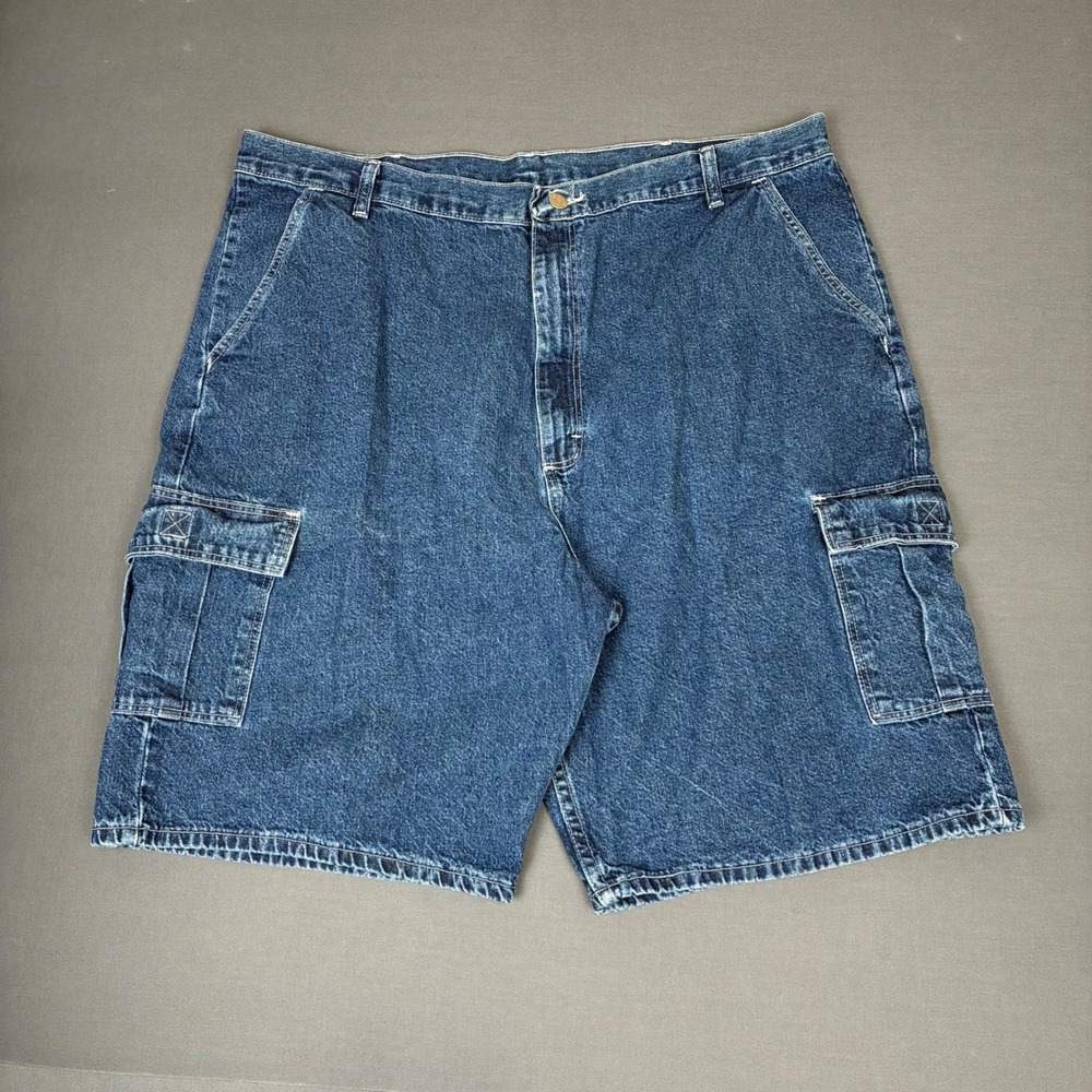 VTG Wrangler Carpenter Cargo Jean Shorts Men's Size 40 Blue